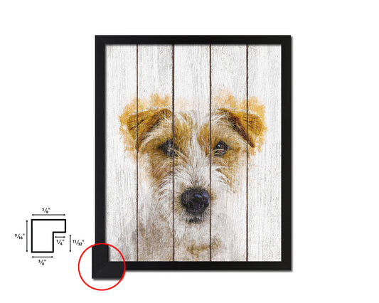 Russell Terrier Dog Puppy Portrait Framed Print Pet Watercolor Wall Decor Art Gifts