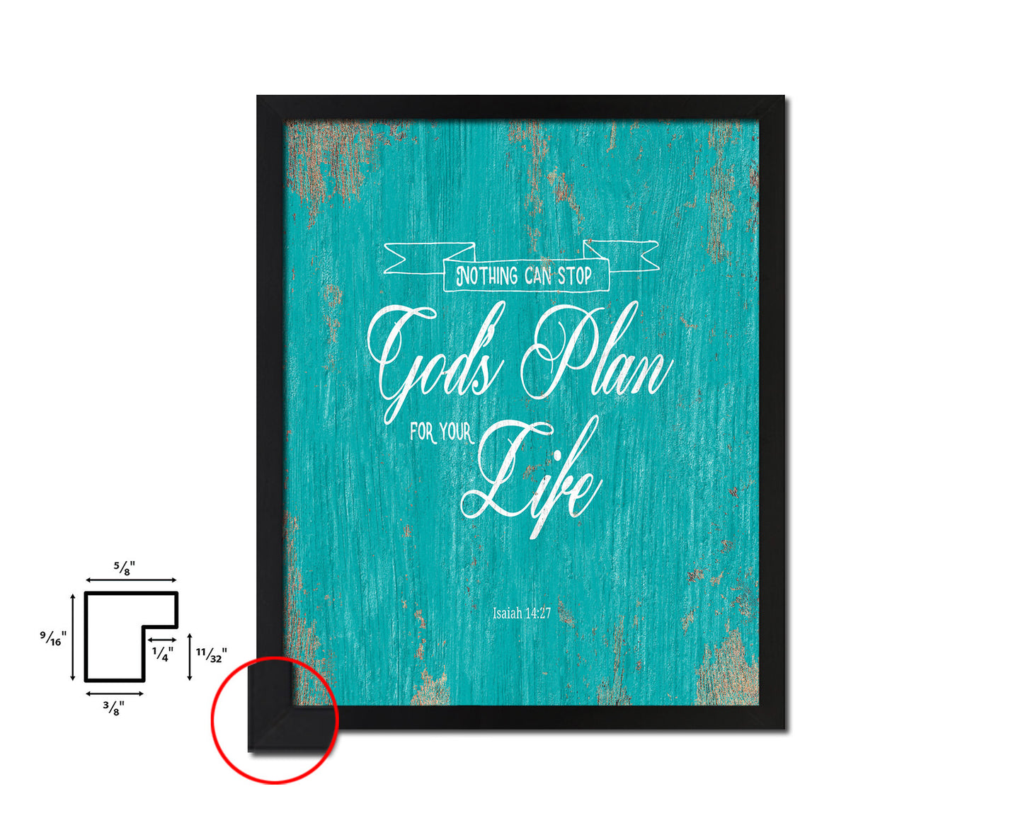 Nothing can stop God's plan for your life, Isaiah 14:27 Quote Framed Print Home Decor Wall Art Gifts