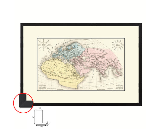 World in the time of Ptolemy Old Map Framed Print Art Wall Decor Gifts