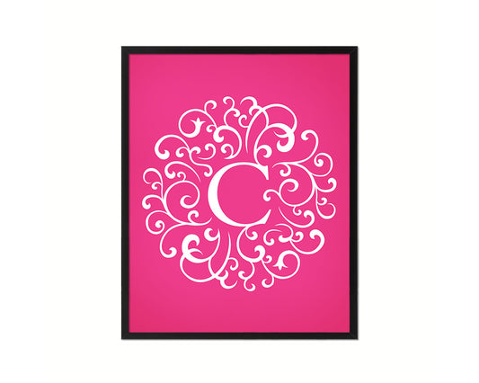 Letter C Mandela Monogram Framed Print Wall Art Decor Gifts