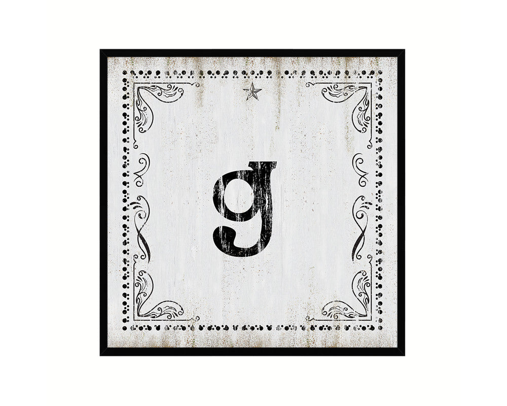 Letters A Custom Monogram Personality Name Sign Framed Prints Wall Art Decor