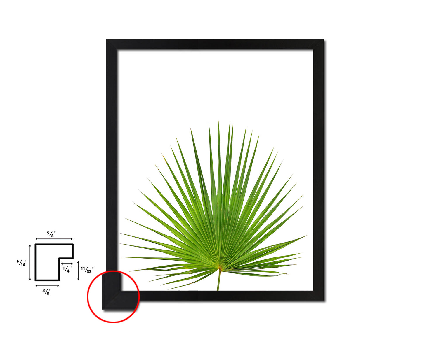 Palm Tropical Leaf Framed Print Sign Decor Wall Art Gifts