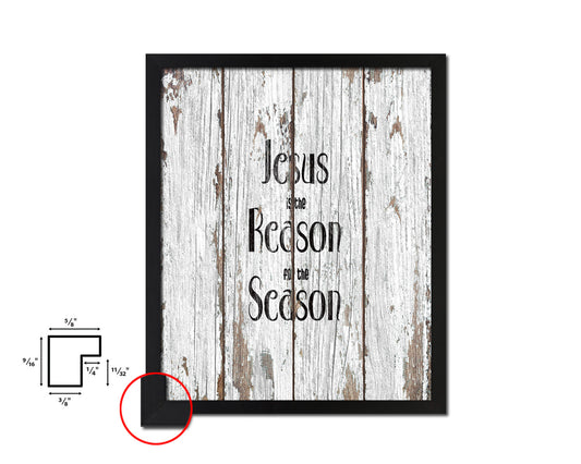 Jesus is the reason for the season Quote Framed Print Home Decor Wall Art Gifts