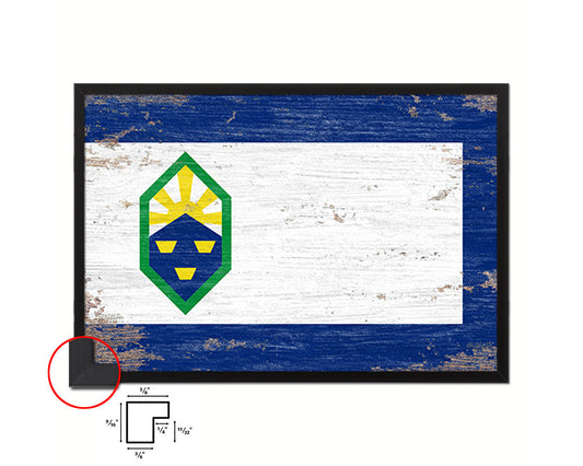 Colorado Springs City Colorado State Shabby Chic Flag Framed Prints Decor Wall Art Gifts