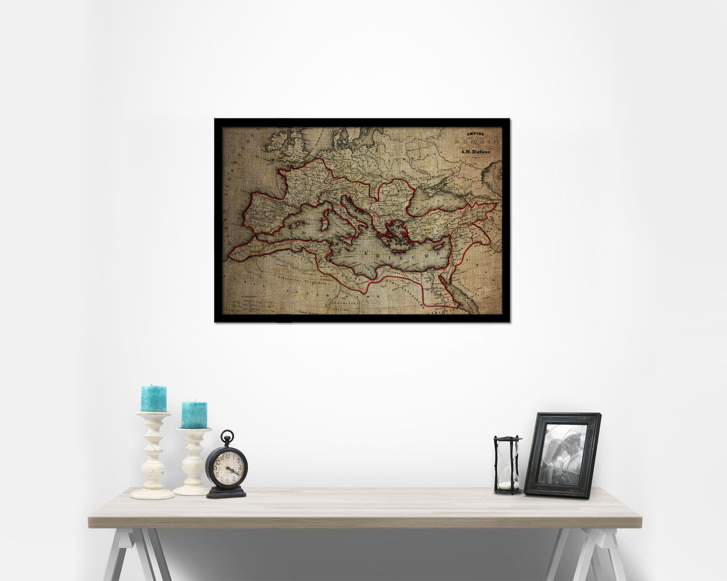 Europe Roman Empire Vintage Map Framed Print Art Wall Decor Gifts