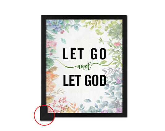 Let go and let God Bible Verse Scripture Framed Print Wall Decor Art Gifts