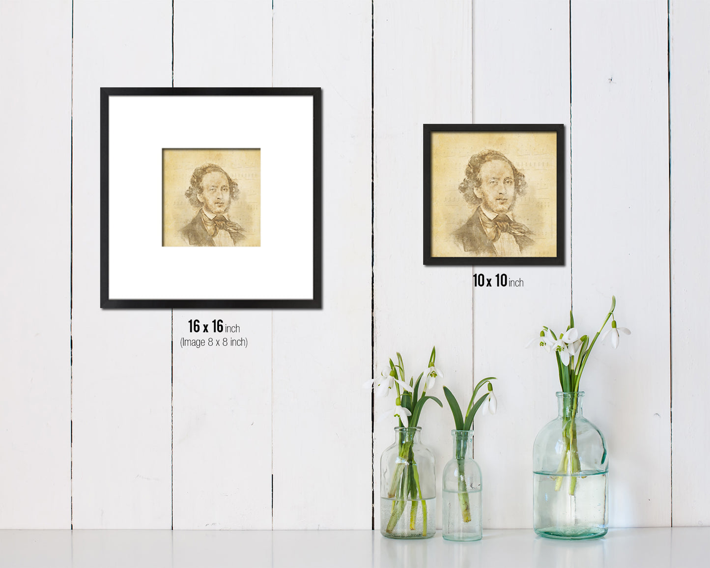 Felix Mendelssohn Bartholdy Vintage Classical Music Black Framed Print Wall Decor Art Gifts