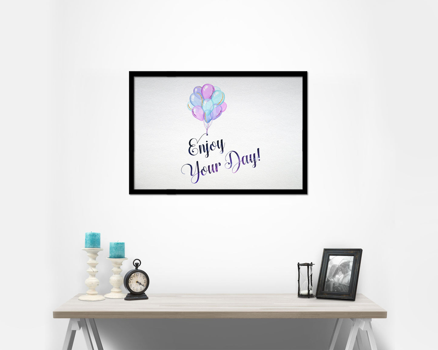 Enjoy your day Quote Framed Print Wall Decor Art Gifts