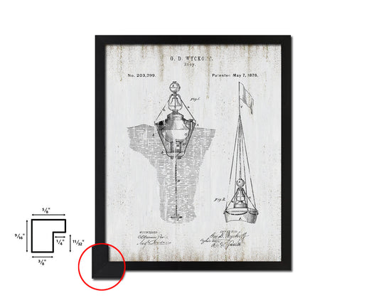 Buoy Nautical Vintage Patent Artwork Black Frame Print Gifts