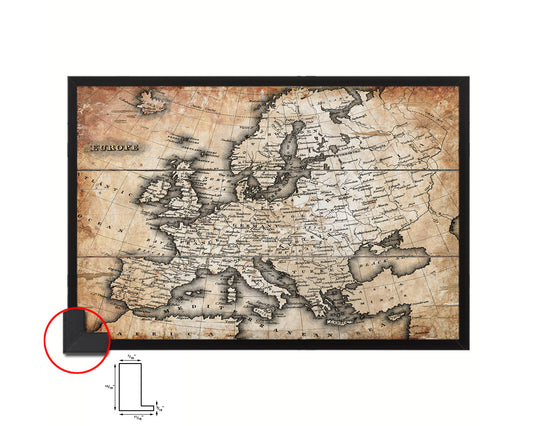 Europe 1799 Antique Map Framed Print Art Wall Decor Gifts