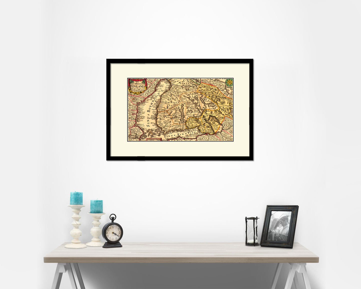 Finland Centuries Old Map Framed Print Art Wall Decor Gifts