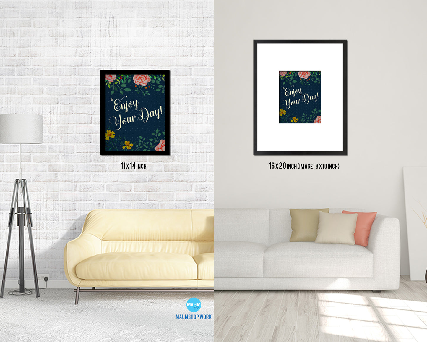 Enjoy your day Quote Framed Print Wall Decor Art Gifts