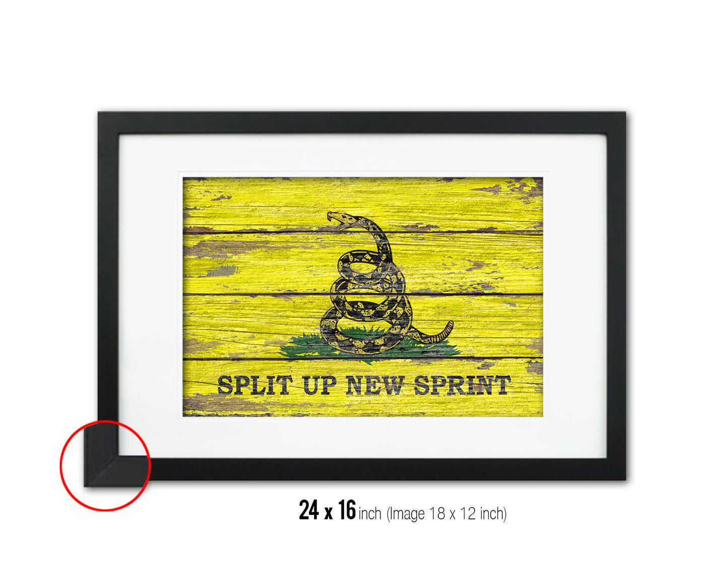 Split up New Sprint Wood Rustic Flag Wood Framed Print Wall Art Decor Gifts