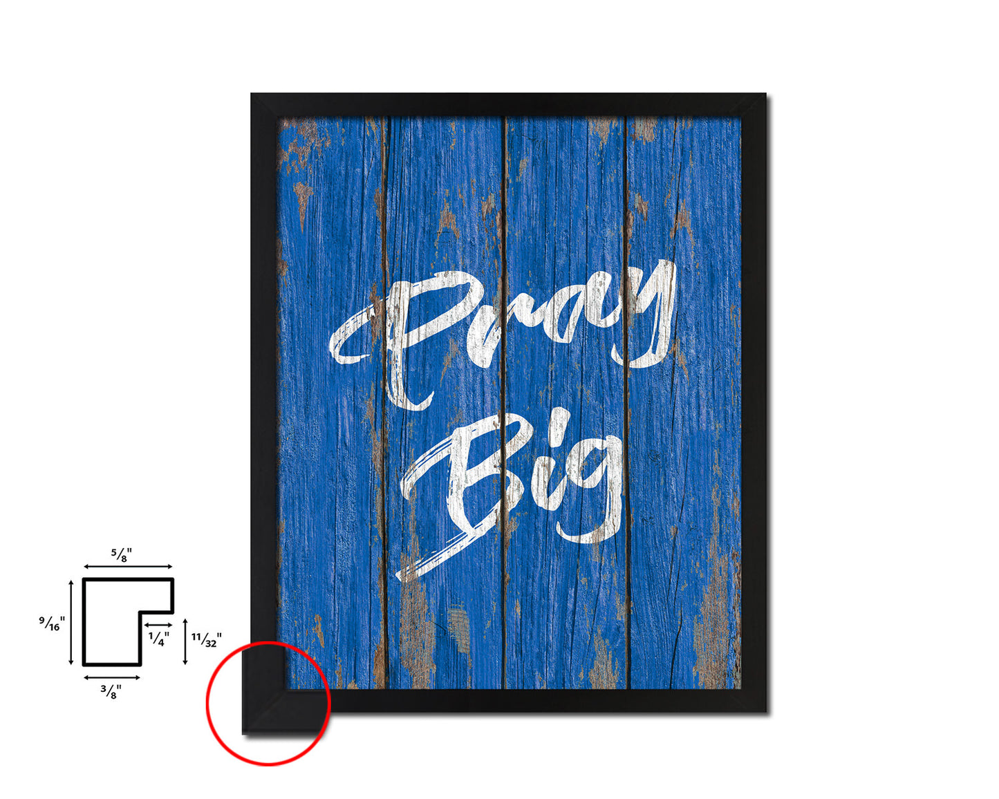 Pray Big Quote Framed Print Home Decor Wall Art Gifts