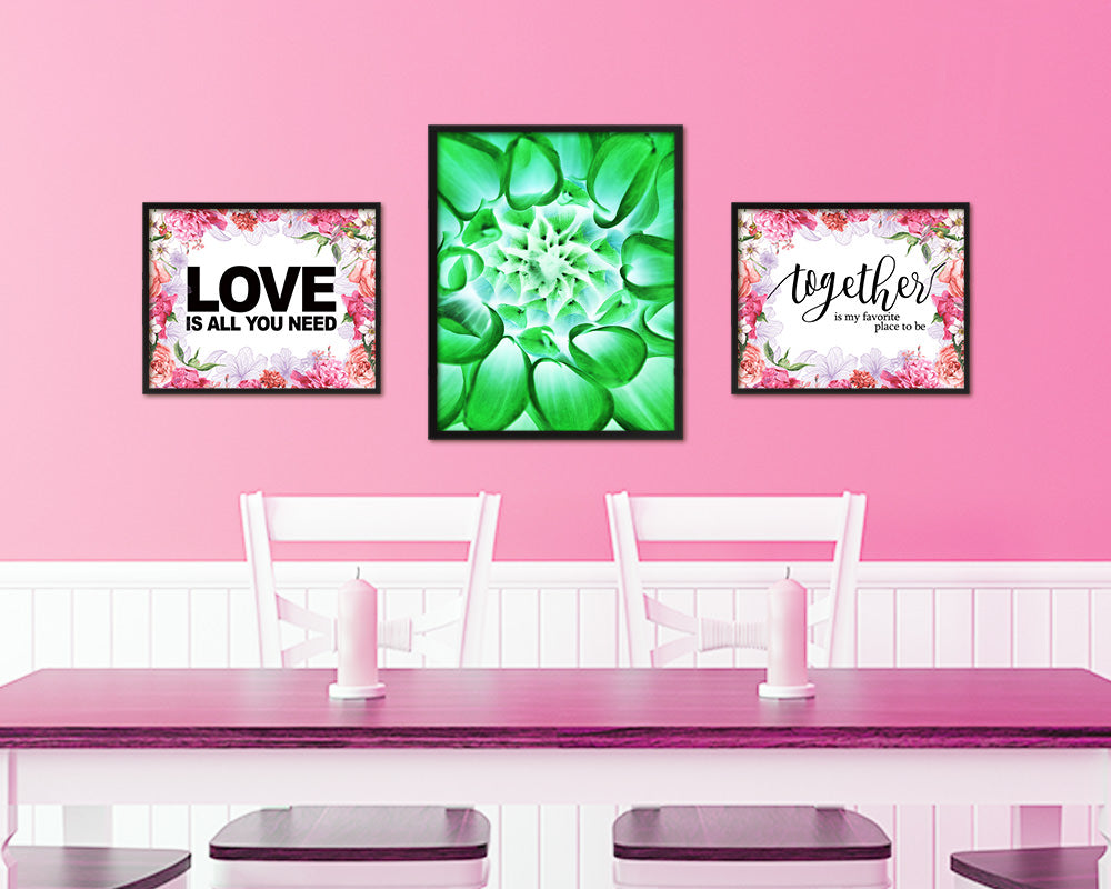 Chrysanthemum Green Flower Wood Framed Paper Print Wall Decor Art Gifts