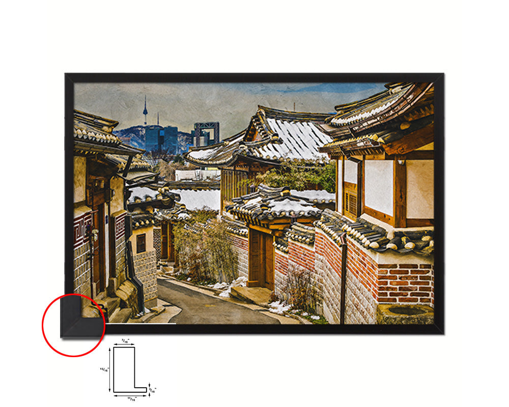 Seoul South Korea at the Bukchon Hanok historic district Landscape Art