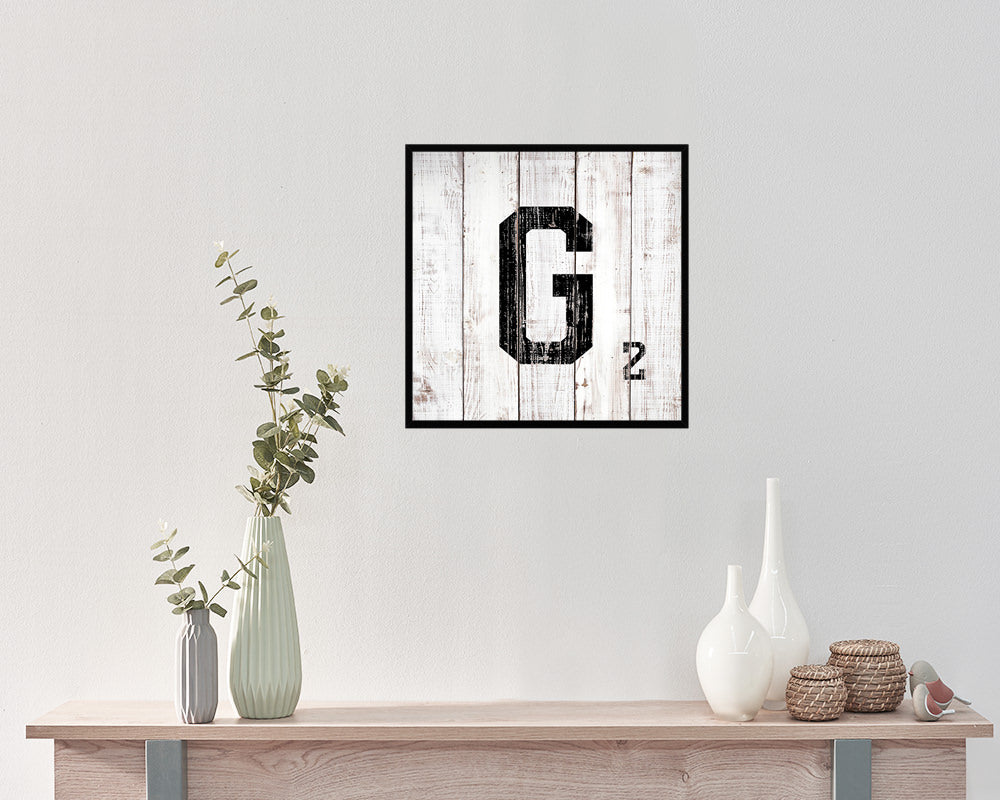 Scrabble Letters G Word Art Personality Sign Framed Print Wall Art Decor Gifts