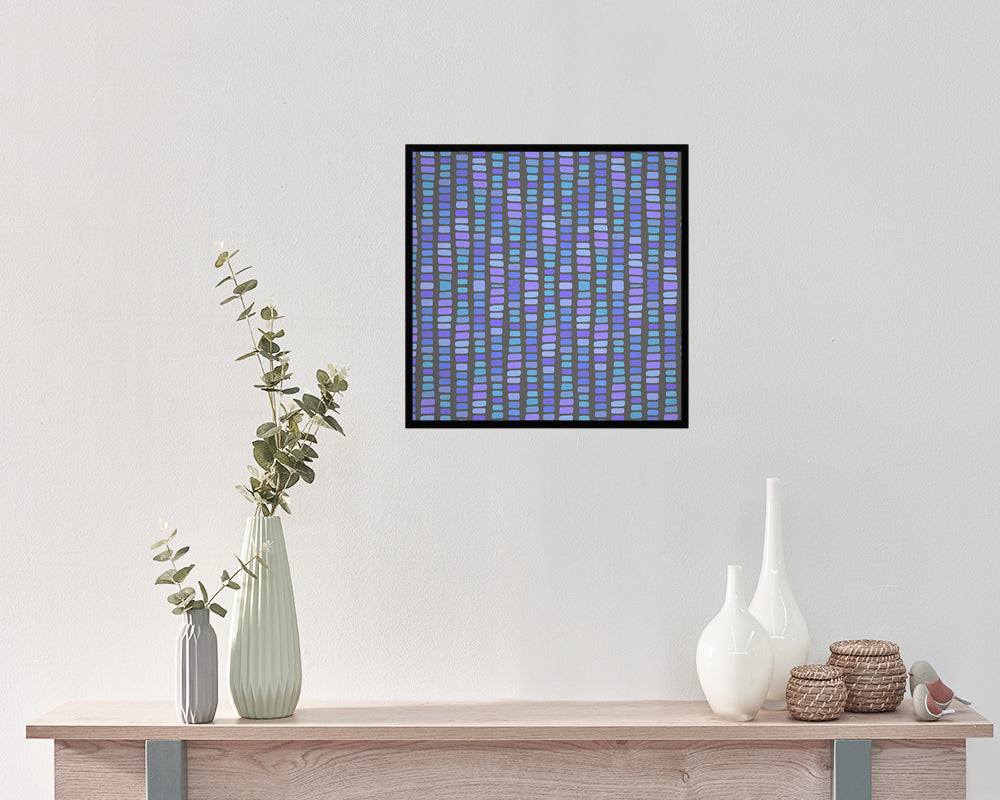 Abstract Blue Artwork Wood Frame Gifts Modern Wall Decor Art Prints