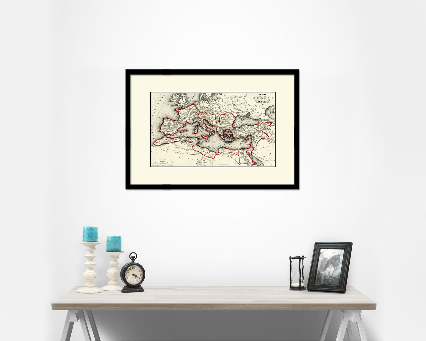 Europe Roman Empire Old Map Framed Print Art Wall Decor Gifts