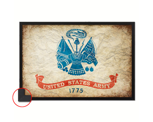 US Army 1775 Vintage Military Flag Framed Print Sign Decor Wall Art Gifts