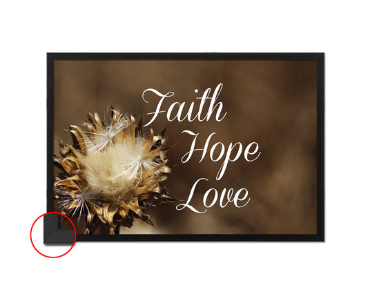 Faith Hope Love Bible Verse Scripture Framed Art