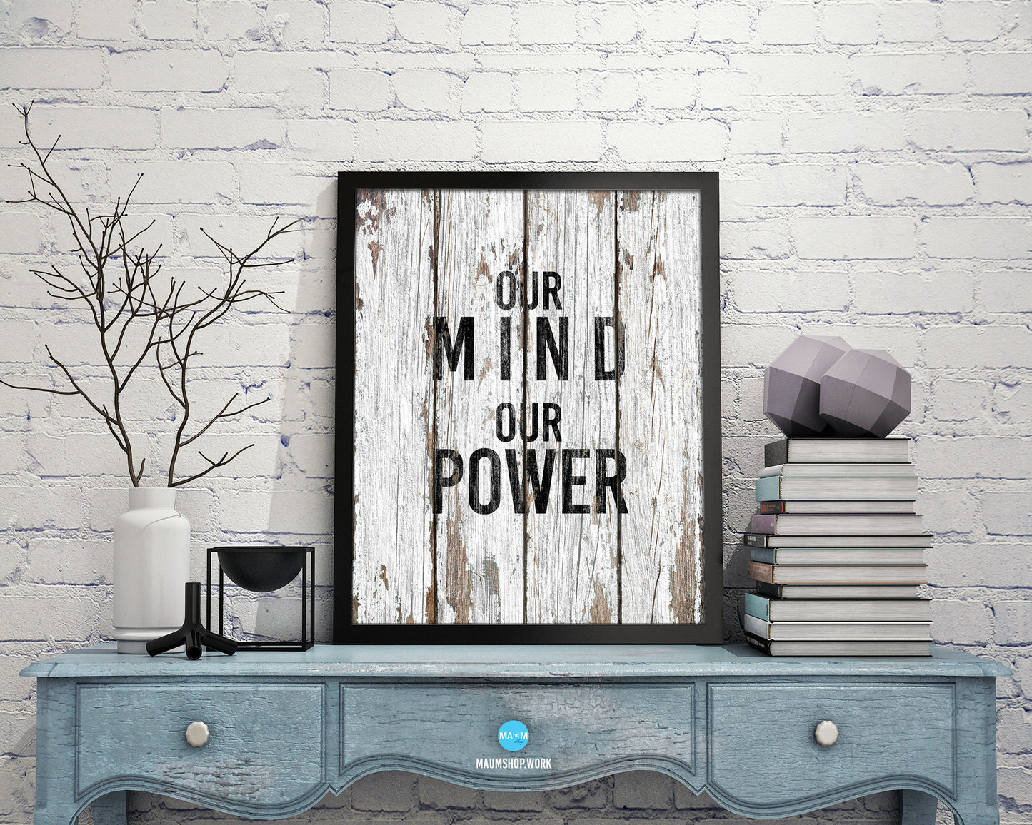 Our Minds Our Power Rainbow Pride Peace Right Justice Poster Wood Framed Wall Decor Print Gifts