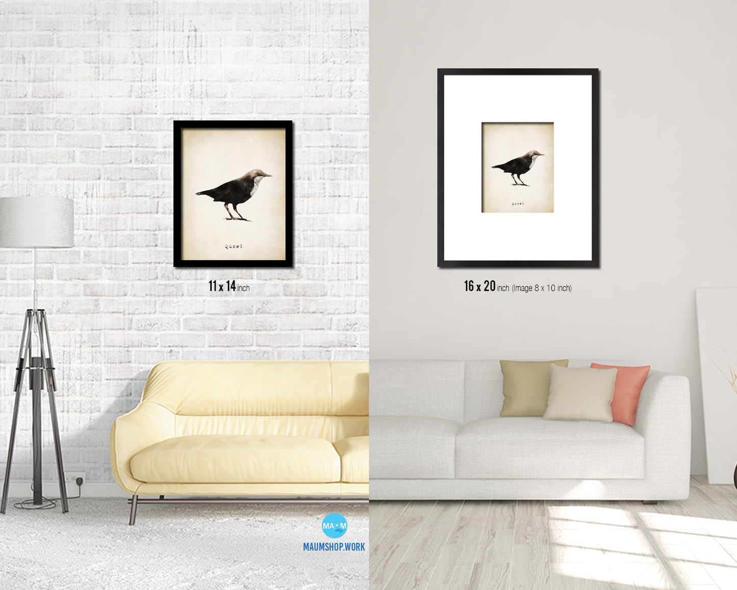 Quzel Vintage Bird Fine Art Paper Prints Home Decor Wall Art Gifts