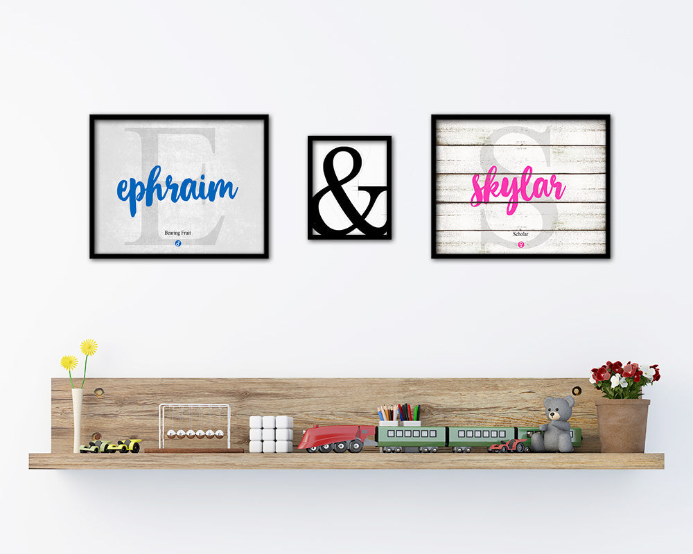 Ephraim Personalized Biblical Name Plate Art Framed Print Kids Baby Room Wall Decor Gifts