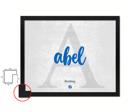 Abel Personalized Biblical Name Plate Art Framed Print Kids Baby Room Wall Decor Gifts