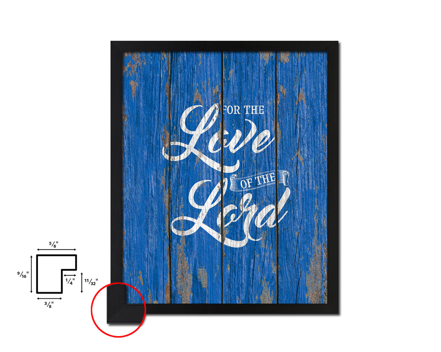 For the love fo the Lord Quote Framed Print Home Decor Wall Art Gifts