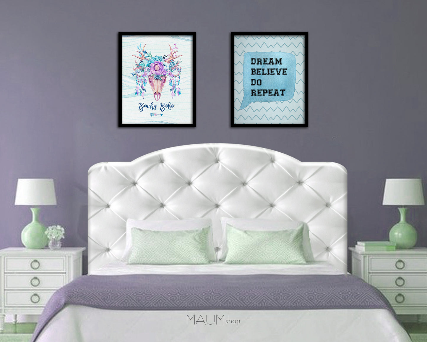 Dream believe do repeat Quote Framed Print Wall Decor Art Gifts