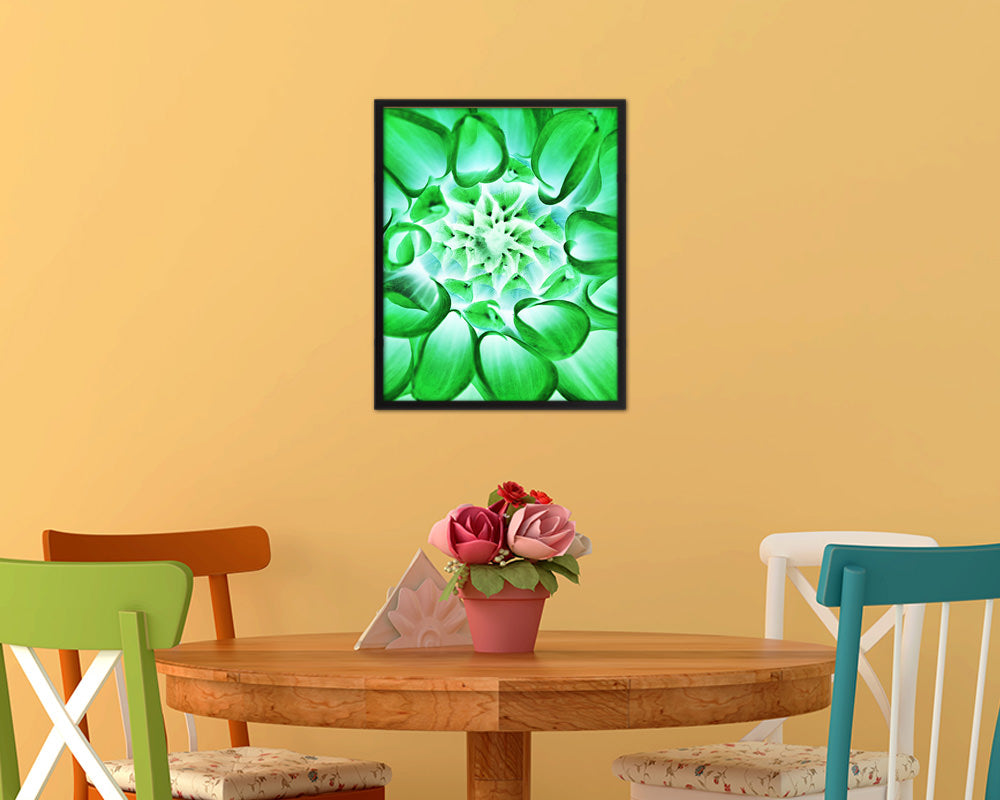 Chrysanthemum Green Flower Wood Framed Paper Print Wall Decor Art Gifts