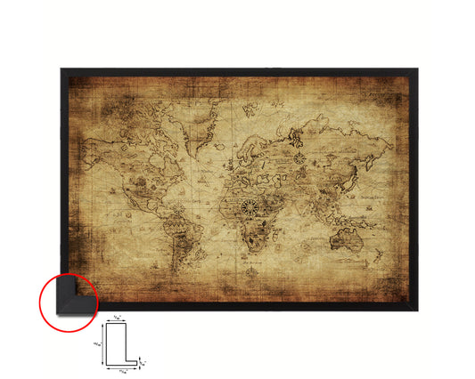 World Historical Map Framed Print Art Wall Decor Gifts