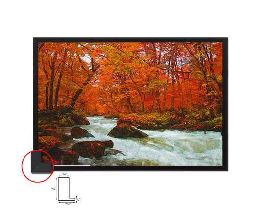 Autumn Strea Landscape Painting Print Art Frame Home Wall Decor Gifts