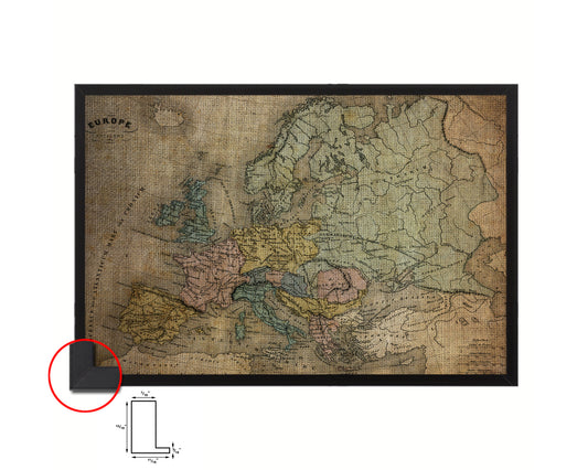 Europe Ancienne Vintage Map Framed Print Art Wall Decor Gifts