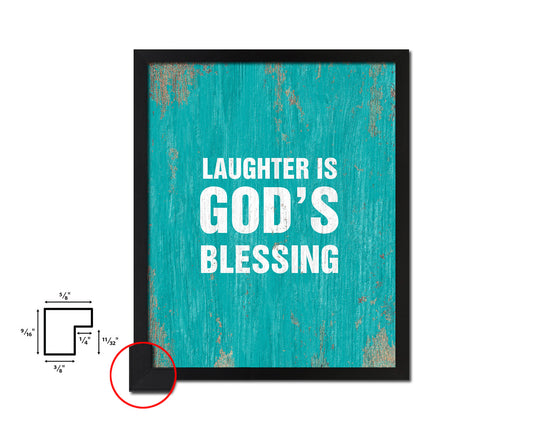 Laughter is God's blessing Quote Framed Print Home Decor Wall Art Gifts