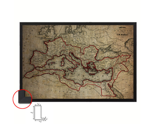 Europe Roman Empire Vintage Map Framed Print Art Wall Decor Gifts