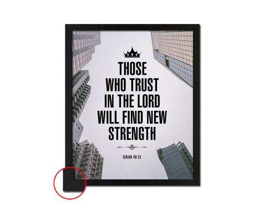 Those who trust in the Lord will find new strength, Isaiah 40:31 Bible Verse Scripture Art