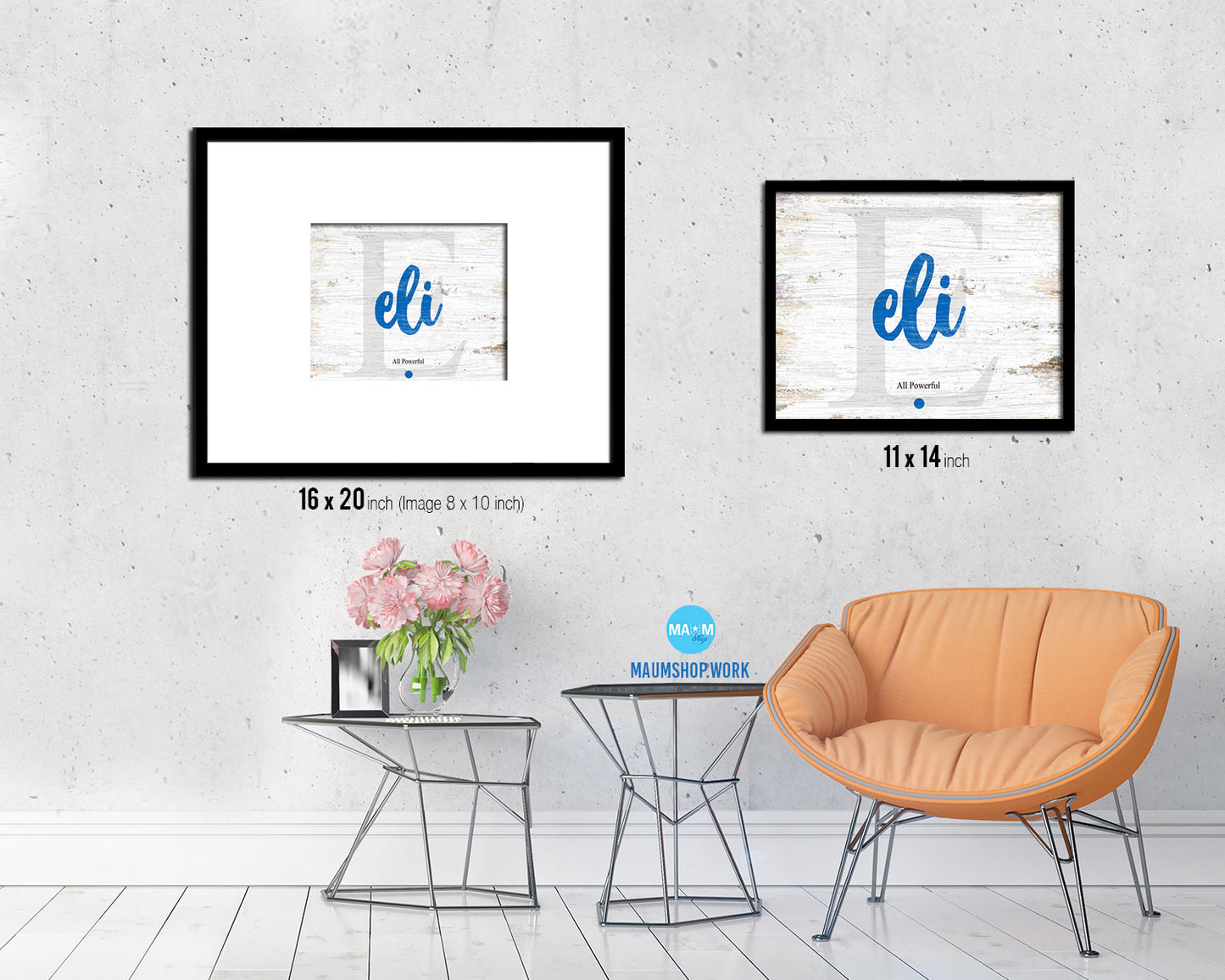 Eli Personalized Biblical Name Plate Art Framed Print Kids Baby Room Wall Decor Gifts