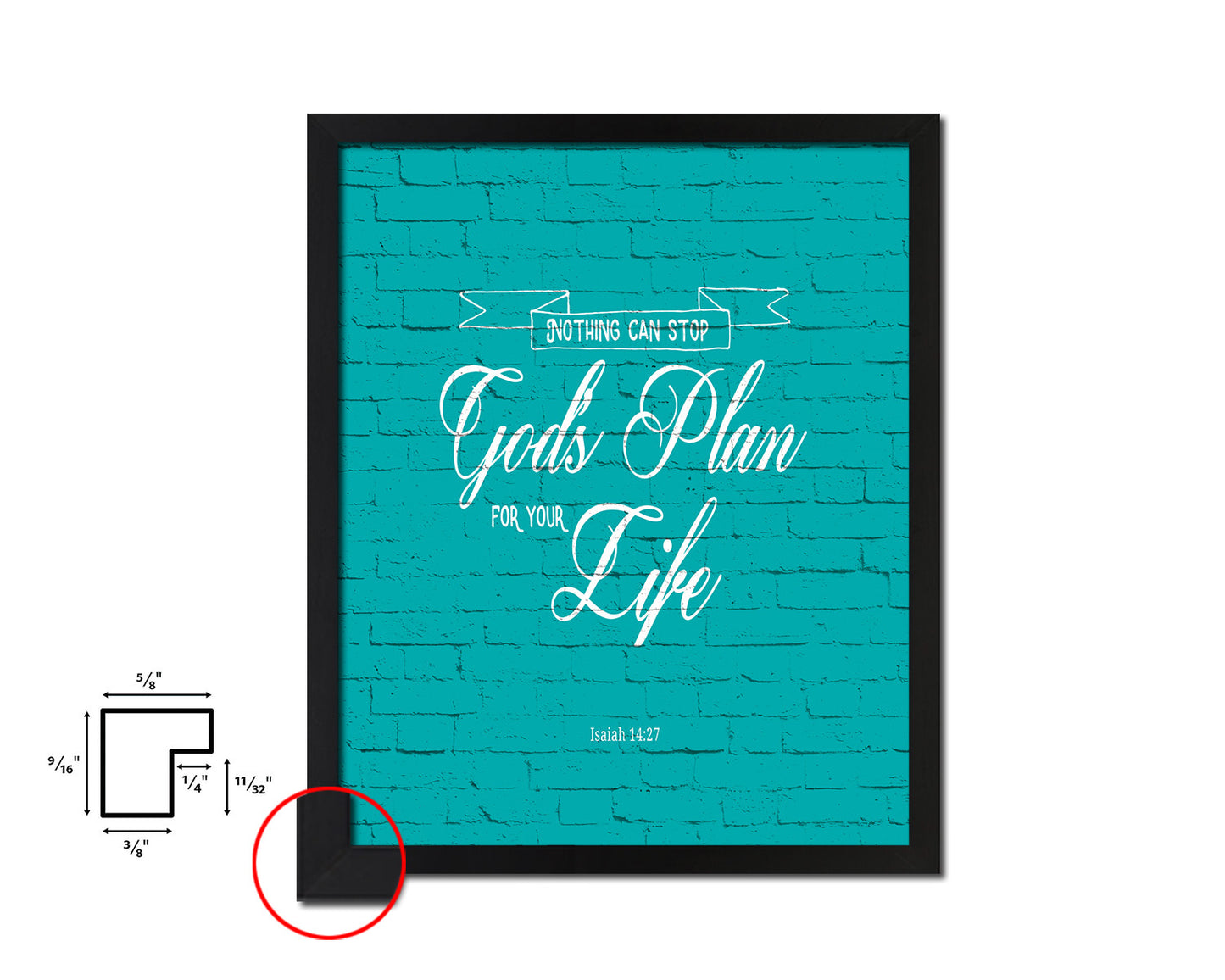 Nothing can stop God's plan for your life, Isaiah 14:27 Quote Framed Print Home Decor Wall Art Gifts