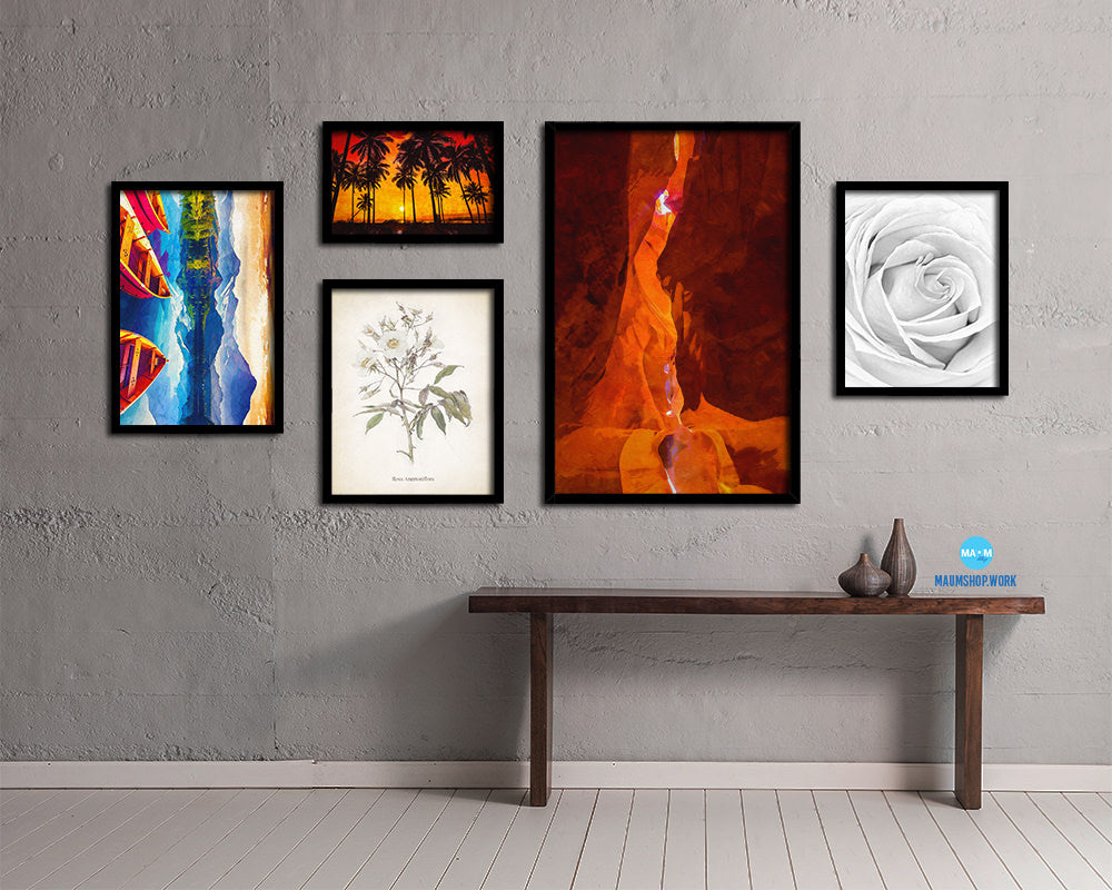 Antelope Canyon, Arizona, Sunlight Northern Arizona Artwork Painting Print Art Frame Gifts