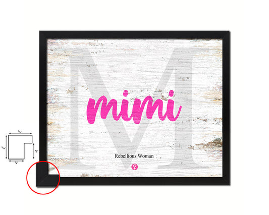 Mimi Personalized Biblical Name Plate Art Framed Print Kids Baby Room Wall Decor Gifts