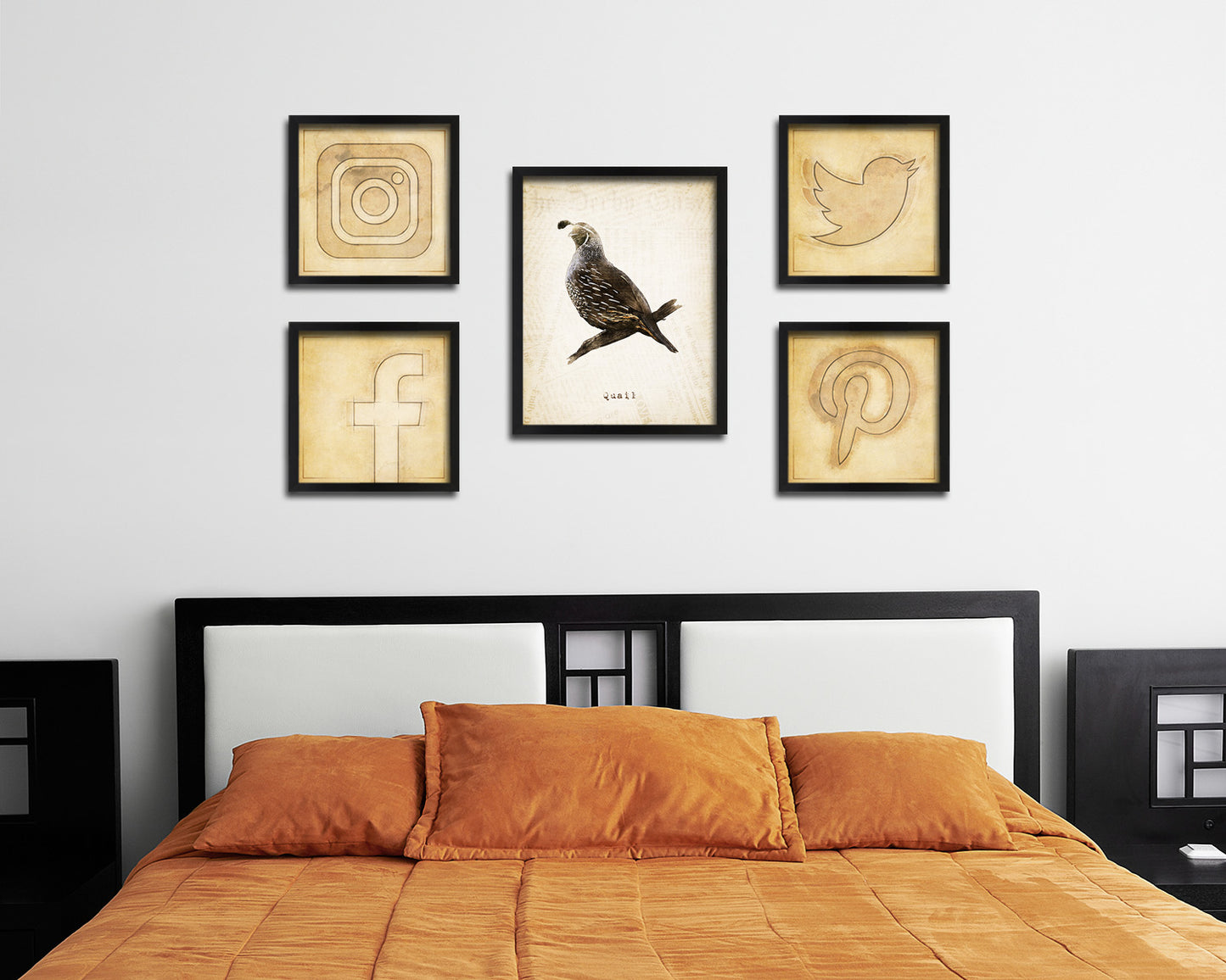 Quail Vintage Bird Fine Art Paper Prints Home Decor Wall Art Gifts