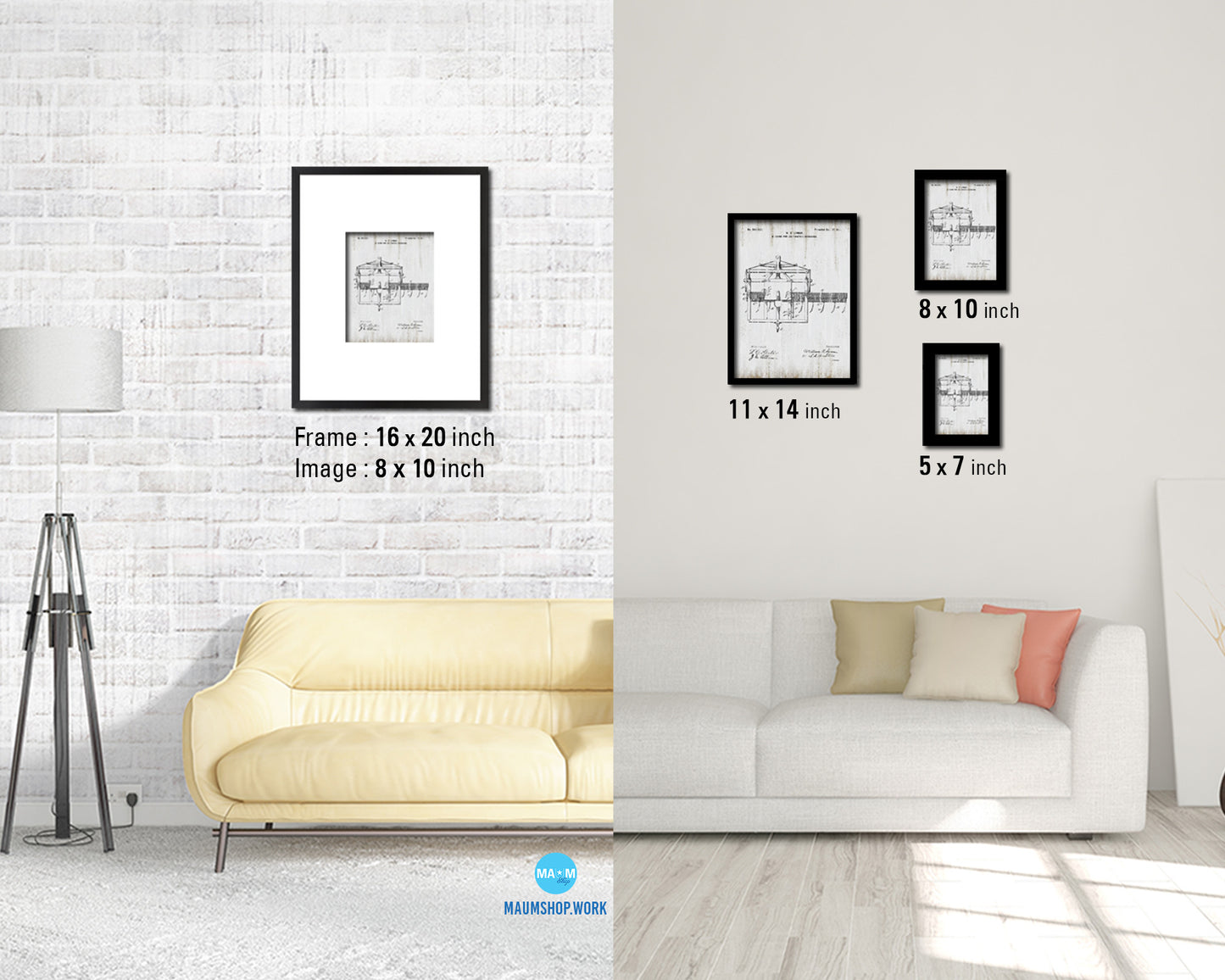 Cultivating Orchards Machine Vintage Patent Artwork Black Frame Print Gifts