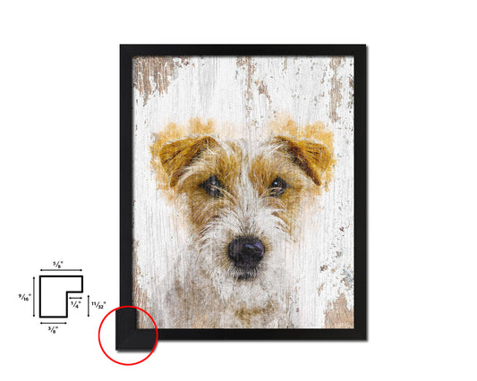 Russell Terrier Dog Puppy Portrait Framed Print Pet Watercolor Wall Decor Art Gifts