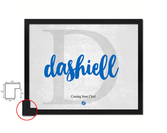 Dashiell Personalized Biblical Name Plate Art Framed Print Kids Baby Room Wall Decor Gifts