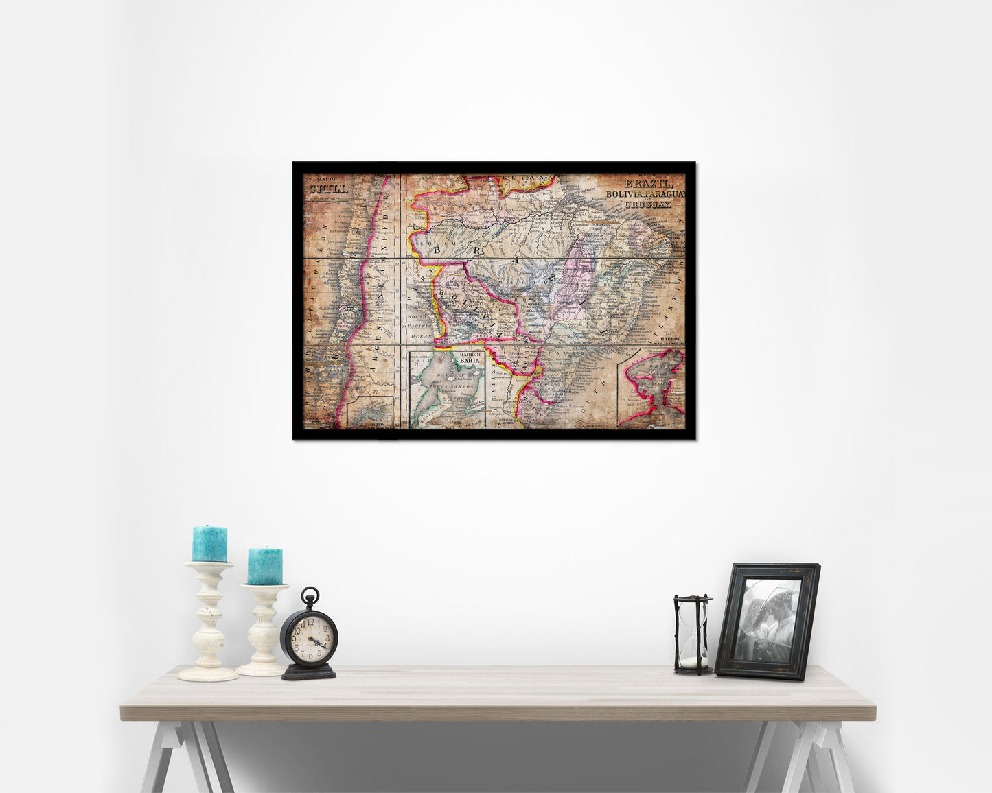 Persia Iraq Iran Afghanistan Antique Map Framed Print Art Wall Decor Gifts