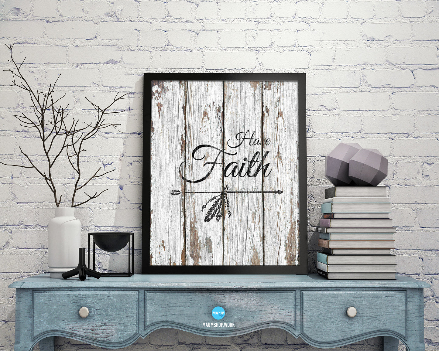 Have Faith Rainbow Pride Peace Right Justice Poster Wood Framed Wall Decor Print Gifts