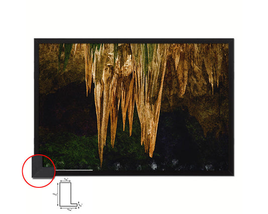 Stalactites Cave Artwork Painting Print Art Frame Home Wall Decor Gifts