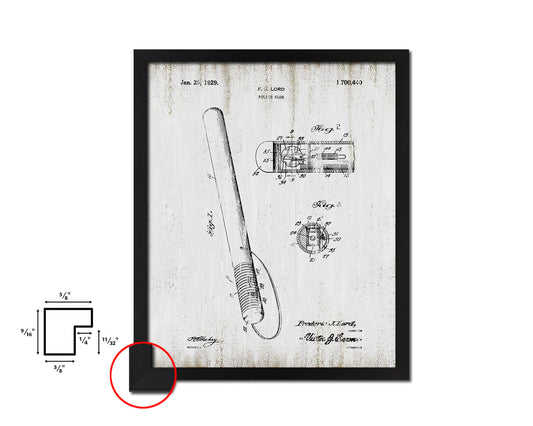 Club Police Vintage Patent Artwork Black Frame Print Wall Art Decor Gifts